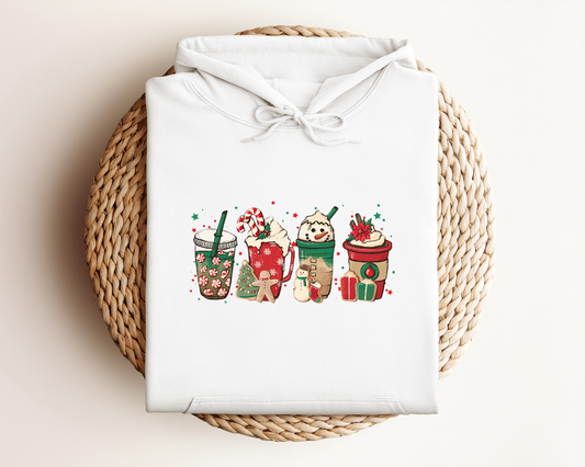 CHRISTMAS COFFEE CUPS HOODIE