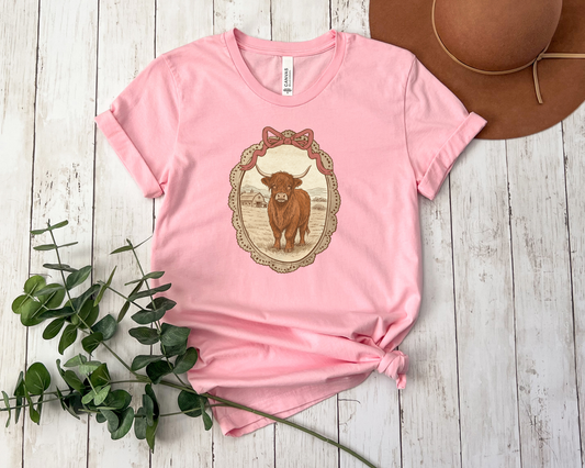 *NEW* VINTAGE FARMHOUSE HIGHLAND COW SHIRT