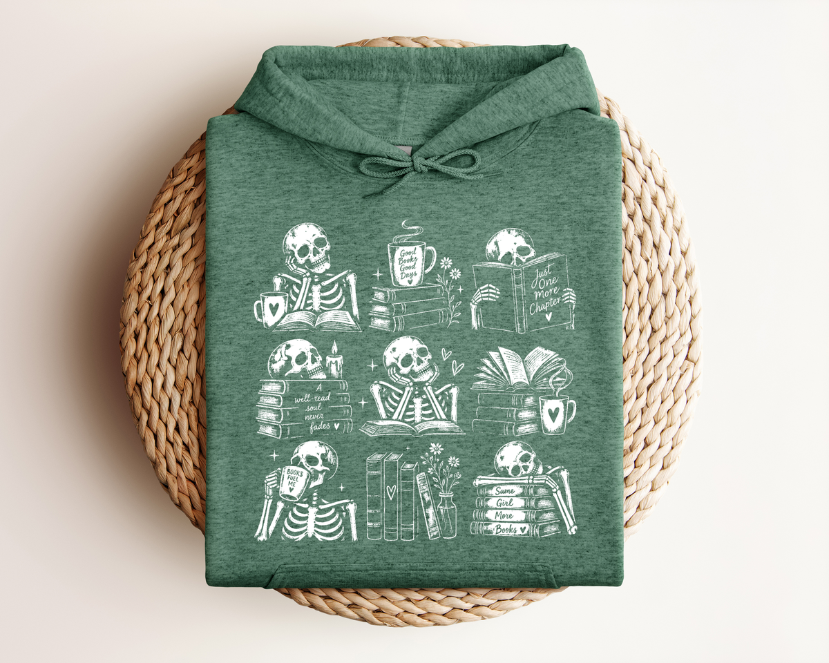 BOOKISH SKELETON HOODIE