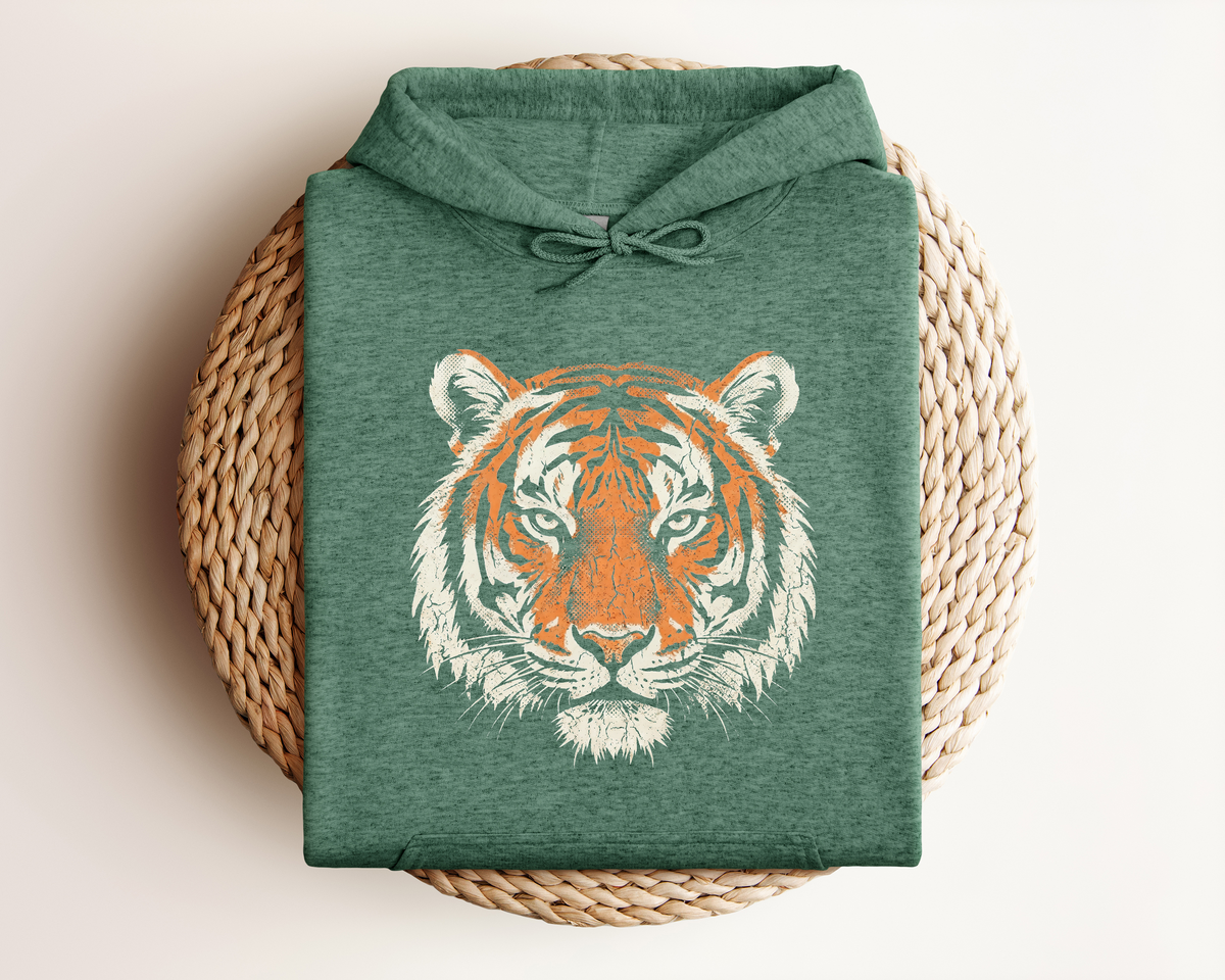 DISTRESSED TIGER HOODIE