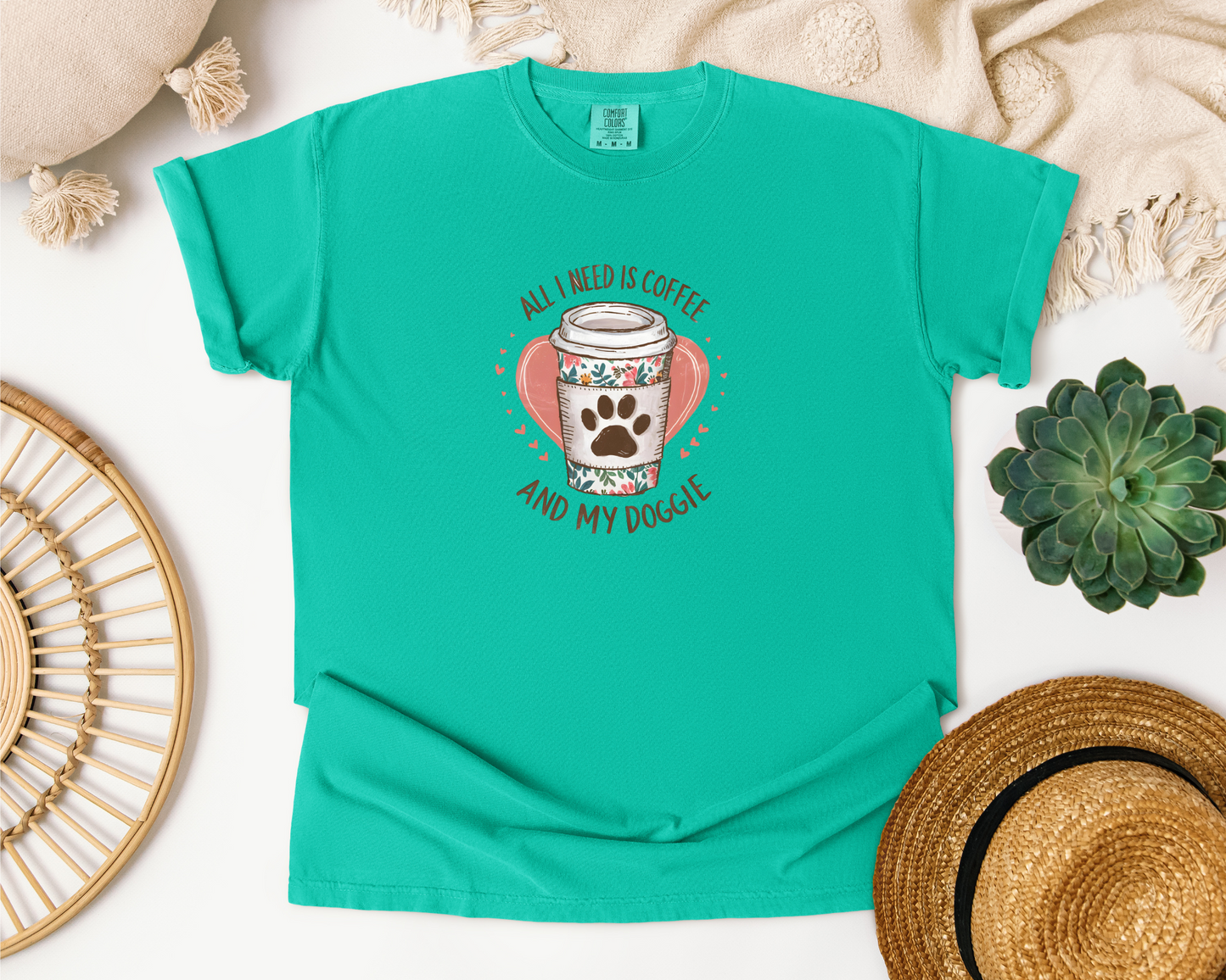 ALL I NEED IS COFFEE AND MY DOGGIE CC SHIRT