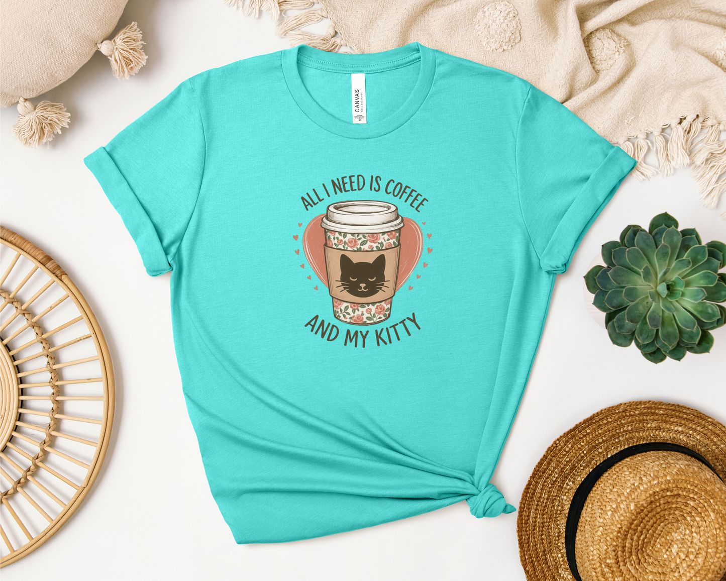 ALL I NEED IS COFFEE AND MY KITTY SHIRT