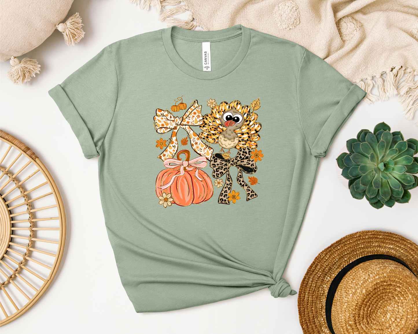 *NEW* THANKSGIVING TURKEY AND PUMPKIN SHIRT