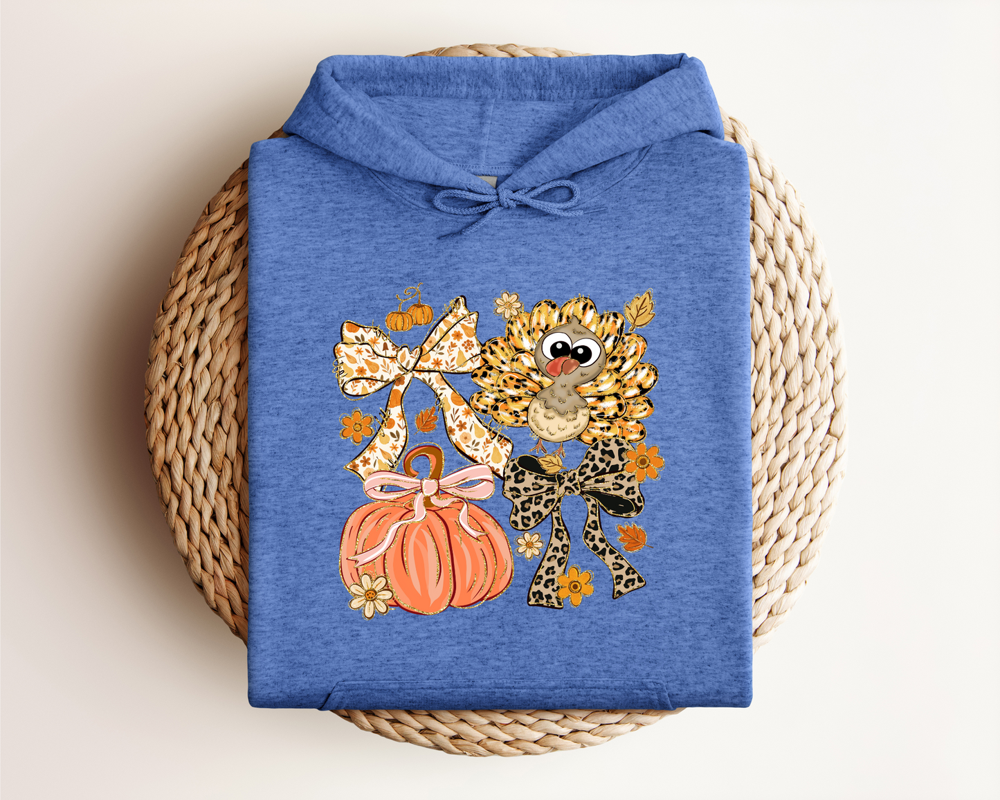 THANKSGIVING TURKEY AND PUMPKIN HOODIE