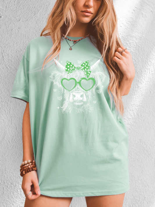 *NEW* VINTAGE ST PATRICKS DAY HIGHLAND COW CC SHIRT