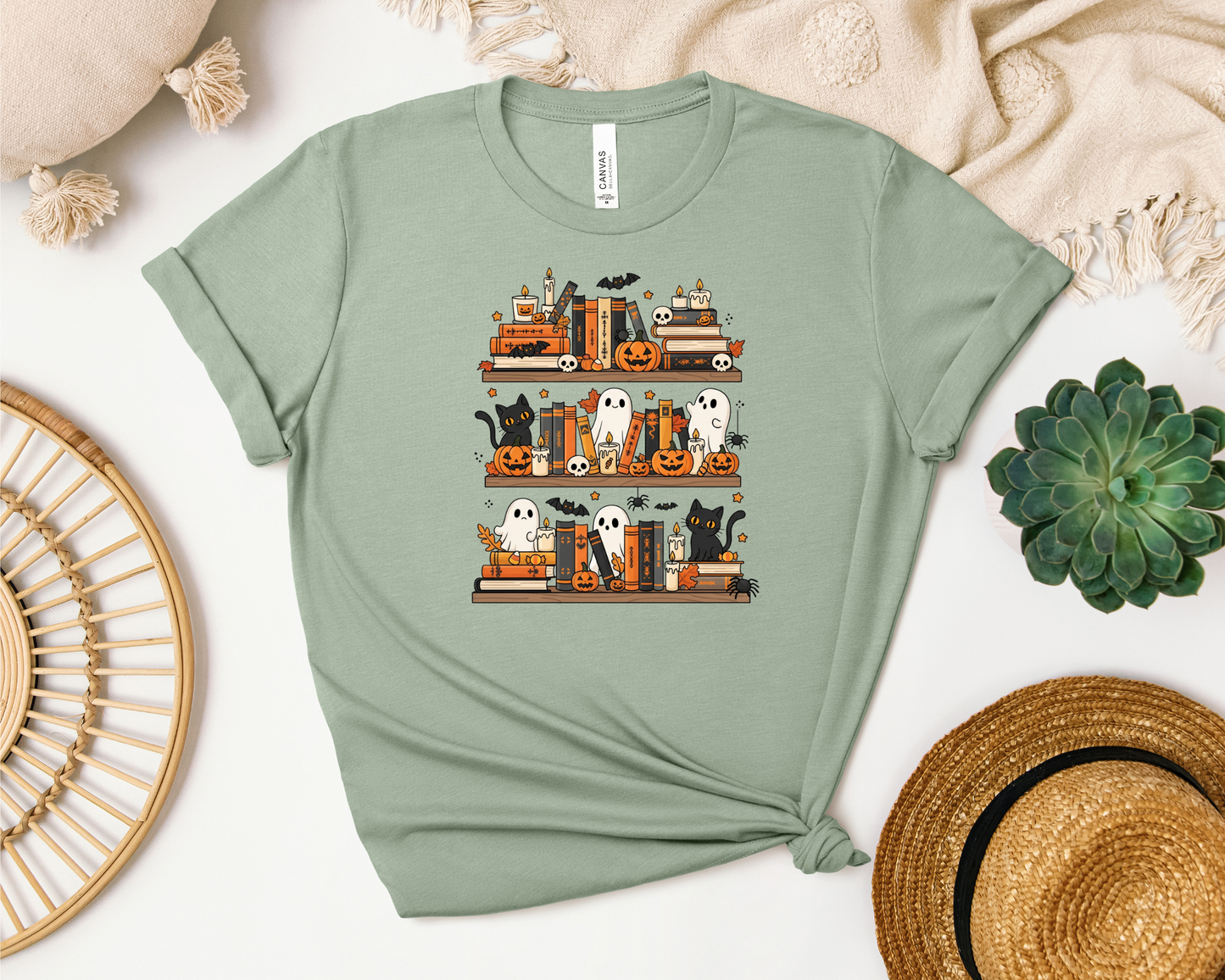 SPOOKY BOOKSHELF SHIRT