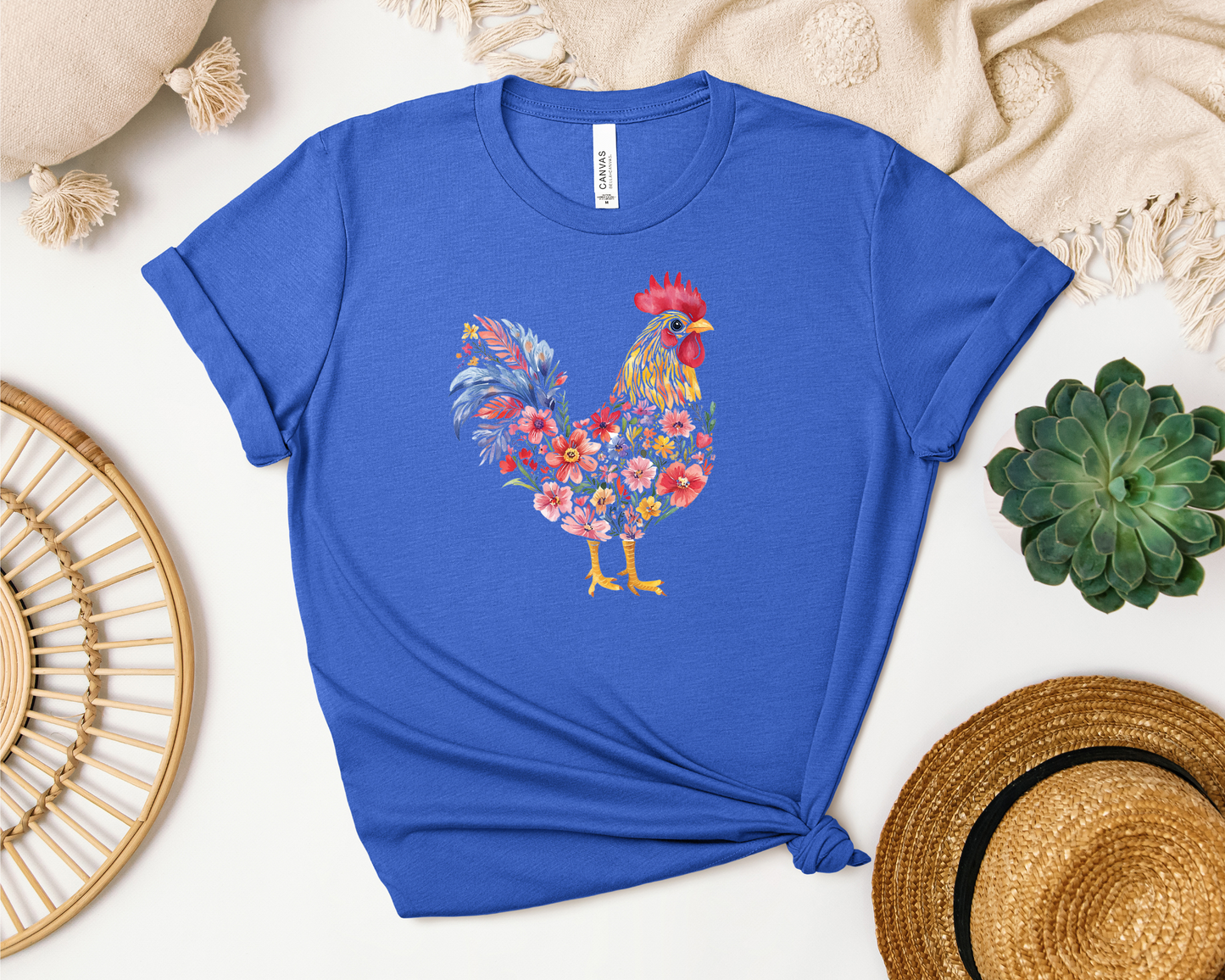 *NEW* FLORAL CHICKEN SHIRT