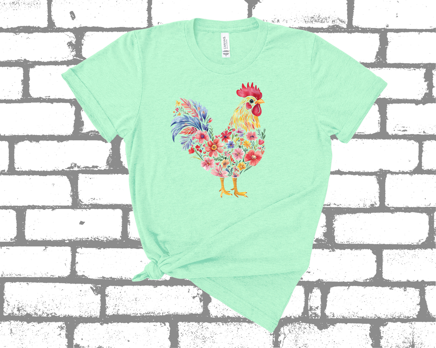 *NEW* FLORAL CHICKEN SHIRT
