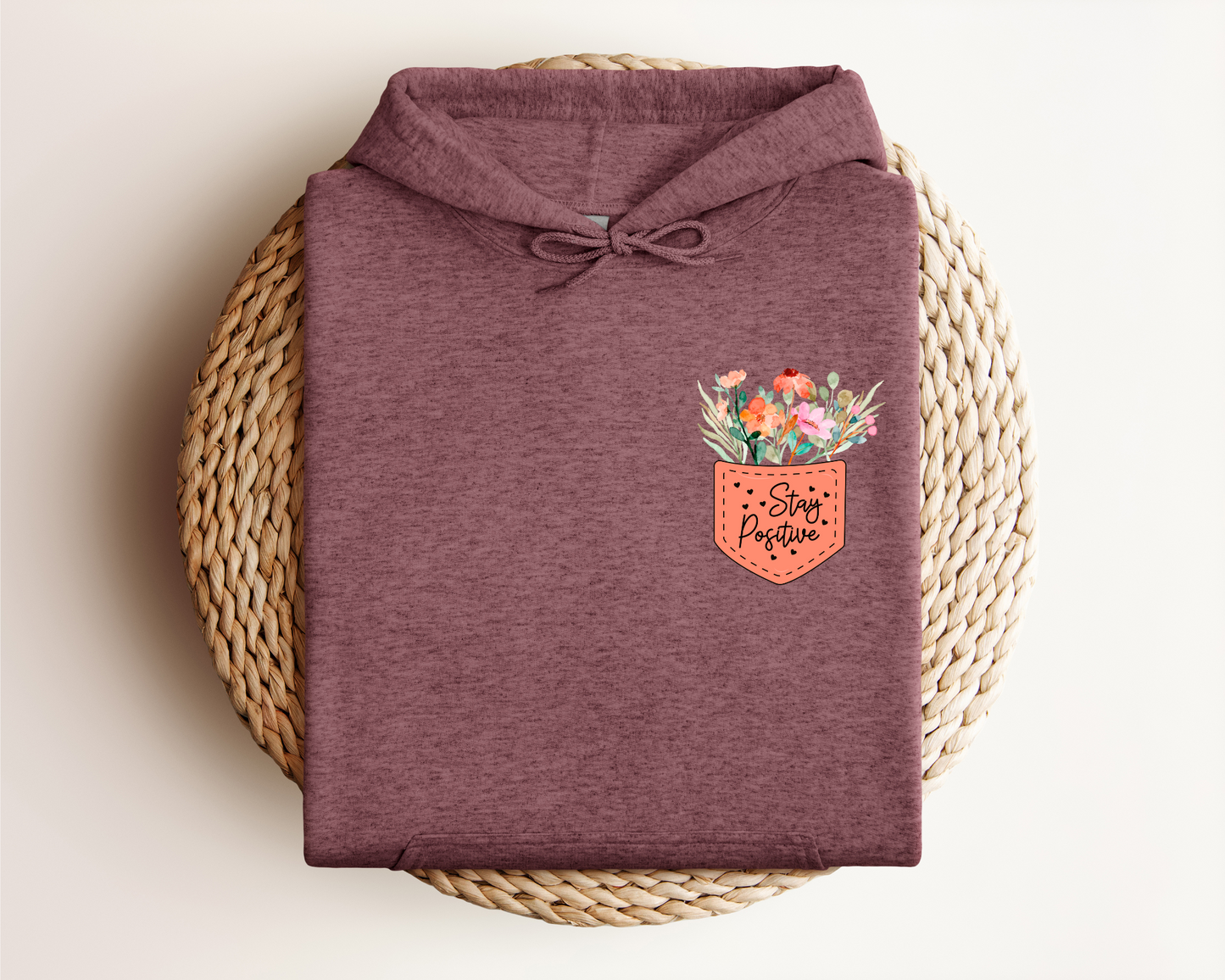 STAY POSITIVE POCKET HOODIE