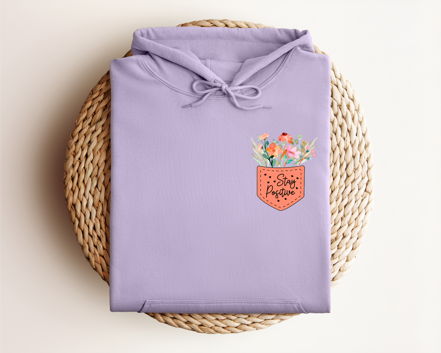 STAY POSITIVE POCKET HOODIE