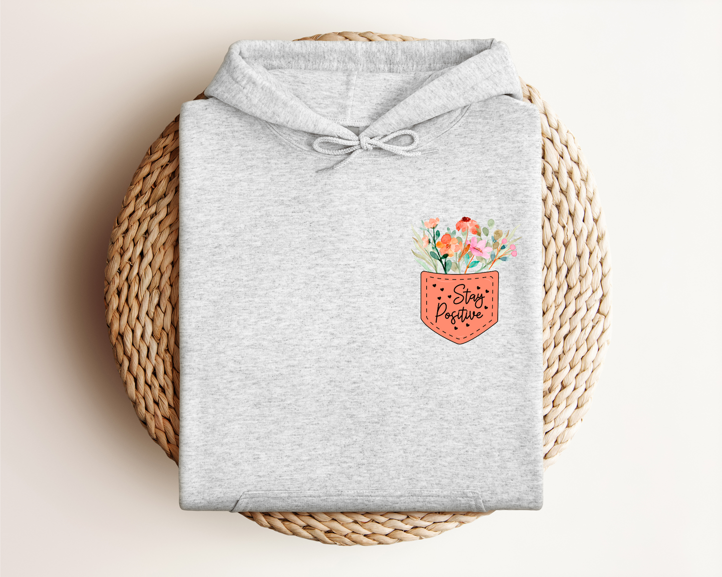 STAY POSITIVE POCKET HOODIE