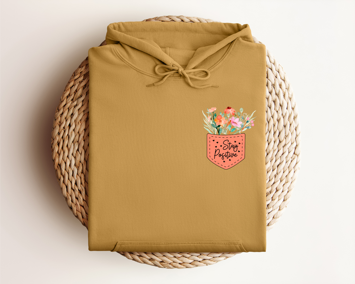 STAY POSITIVE POCKET HOODIE