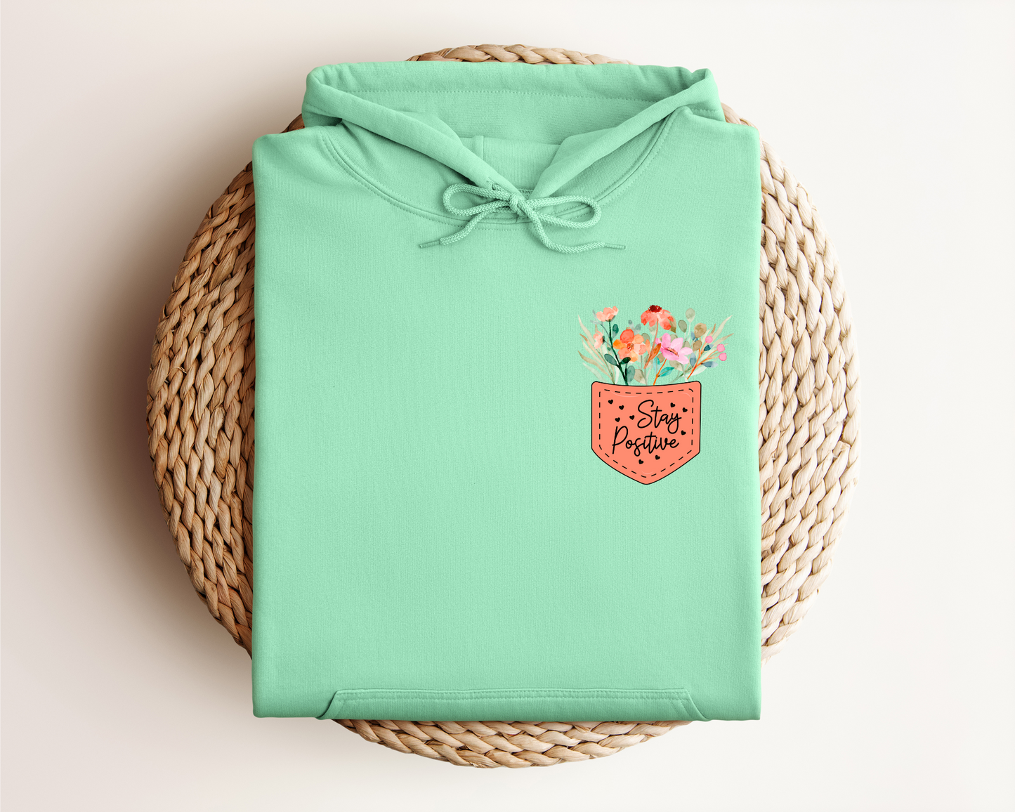 STAY POSITIVE POCKET HOODIE