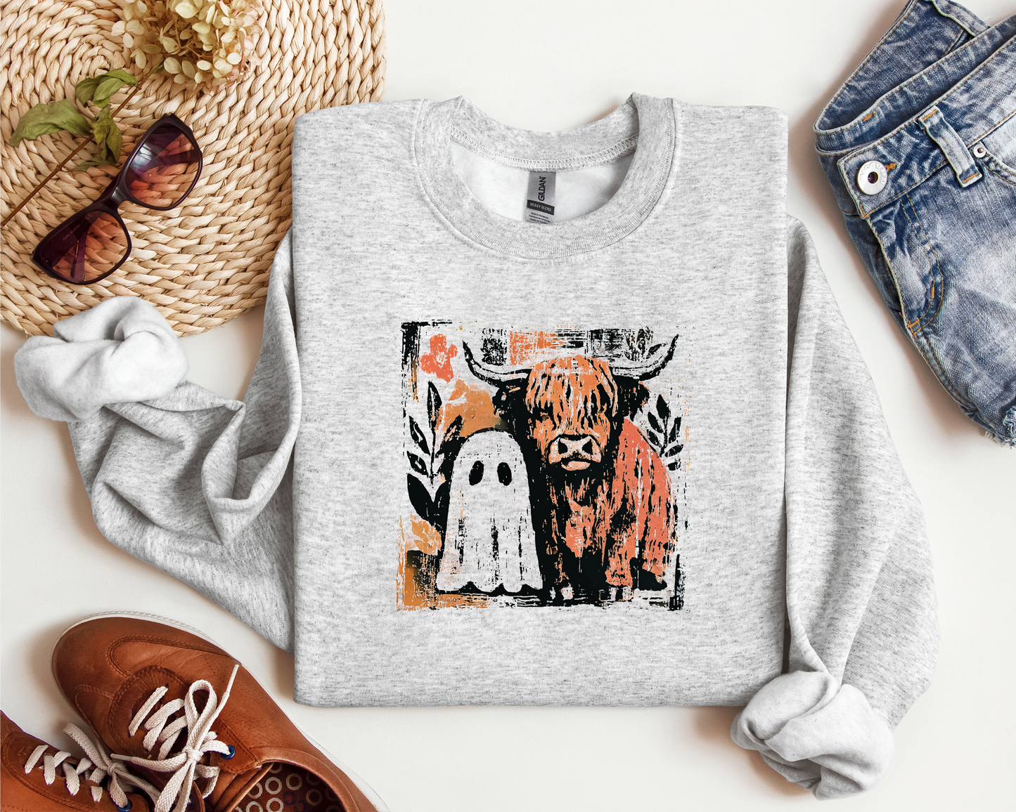HIGHLAND COW AND GHOST CREW