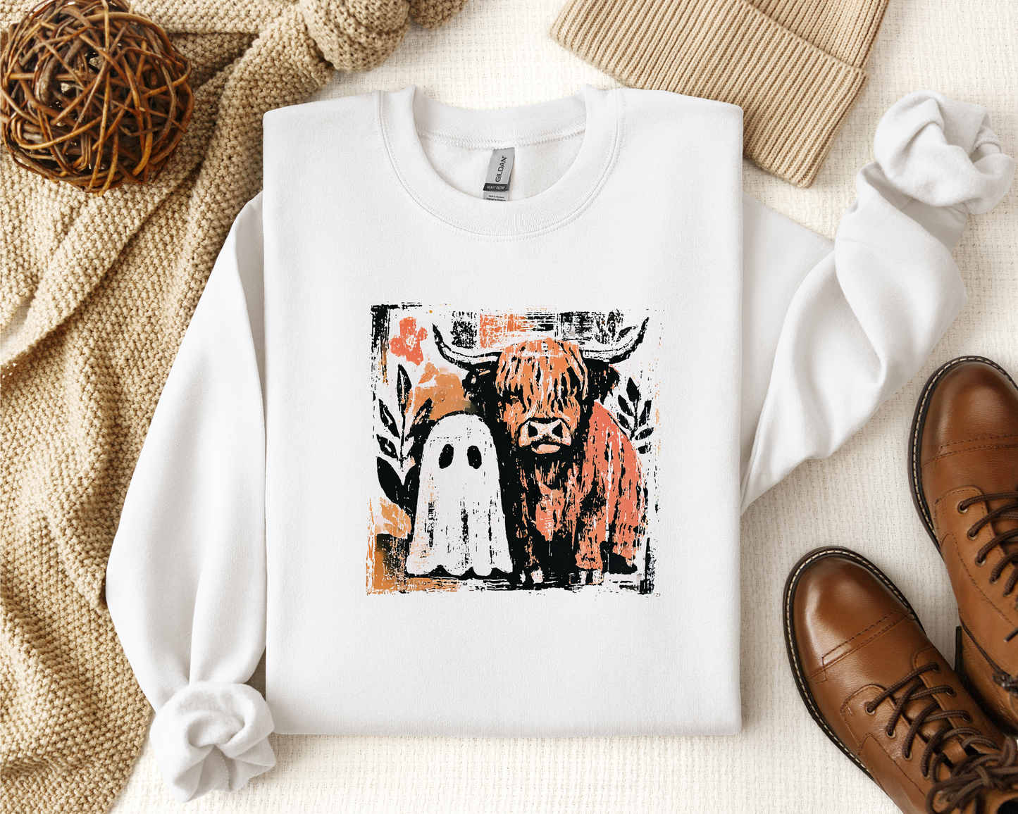 HIGHLAND COW AND GHOST CREW