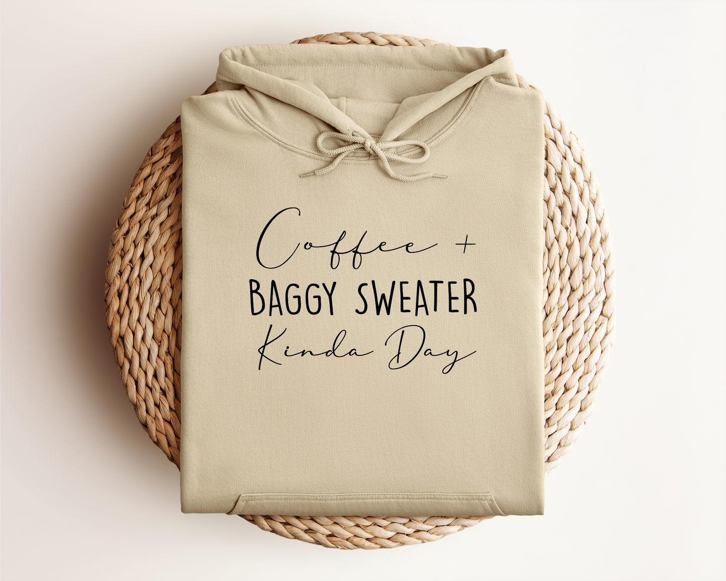 *NEW* COFFEE AND BAGGY SWEATER HOODIE