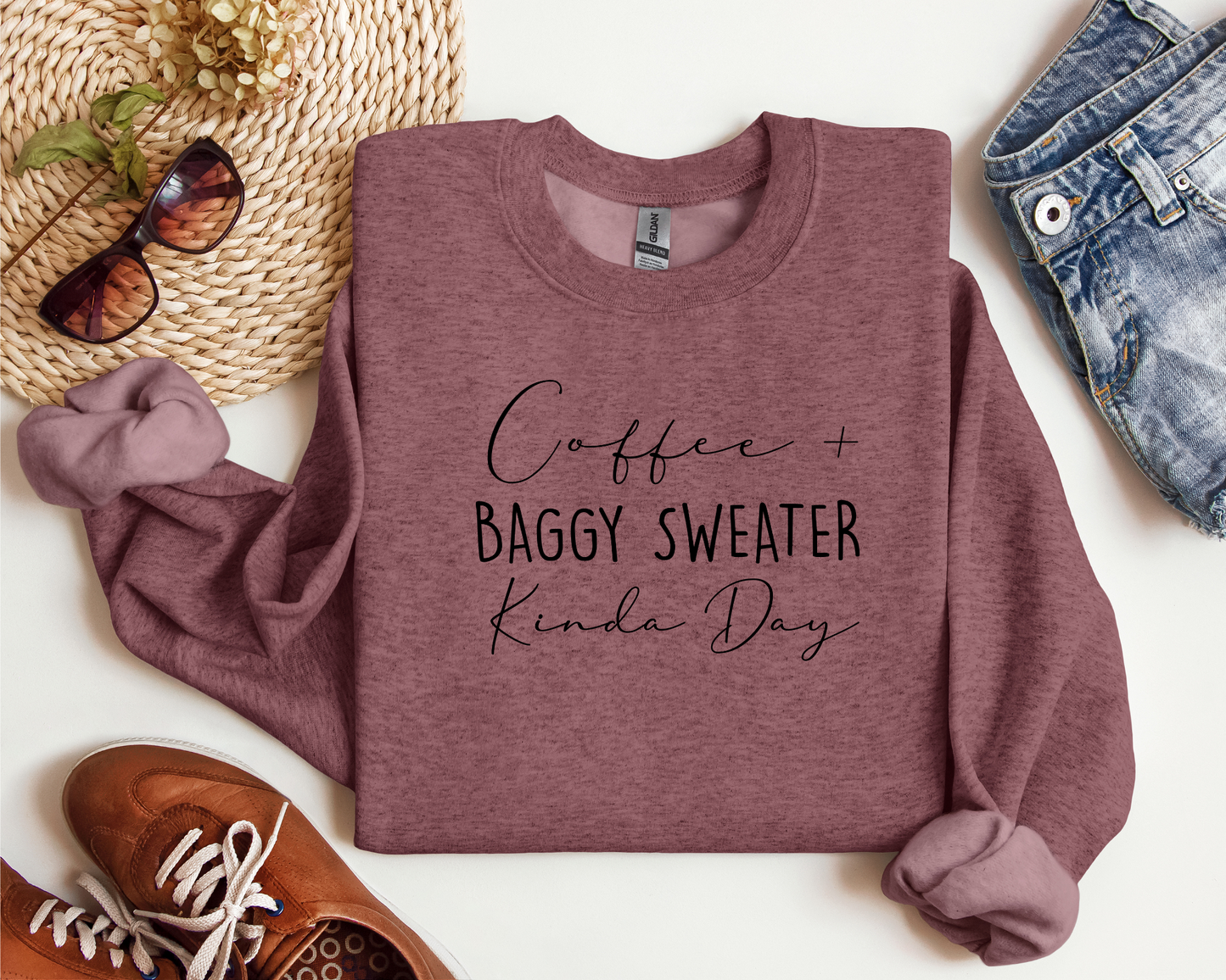 *NEW* COFFEE AND BAGGY SWEATER CREW