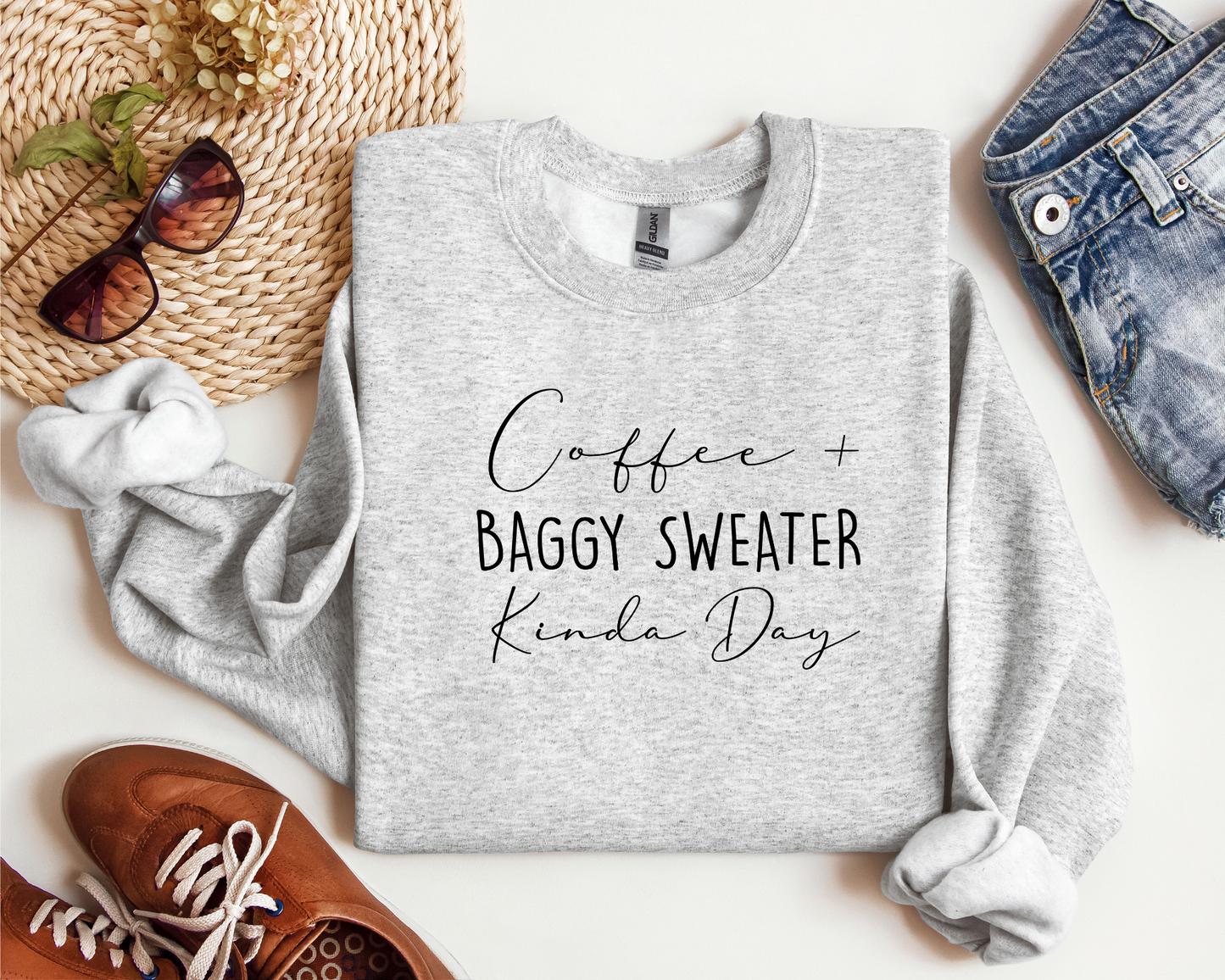 *NEW* COFFEE AND BAGGY SWEATER CREW