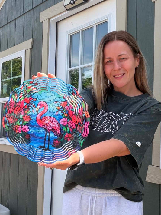 FLAMINGO 10 INCH WIND SPINNER