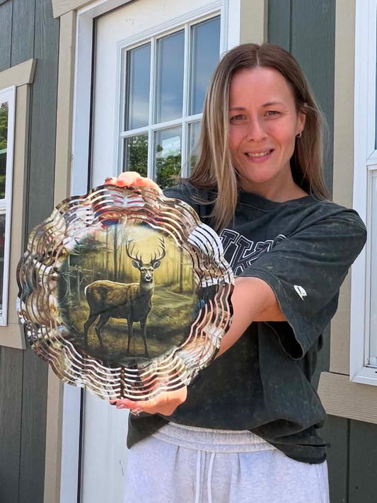 DEER 10 INCH WIND SPINNER