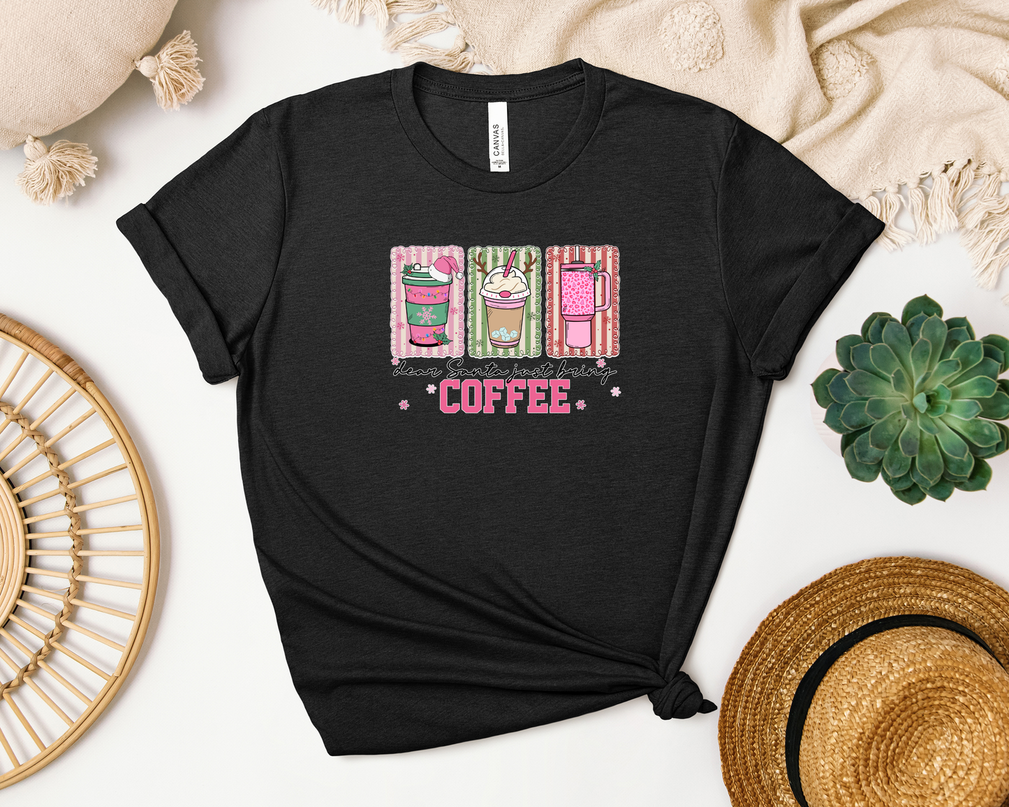 *NEW* DEAR SANTA JUST BRING COFFEE SHIRT