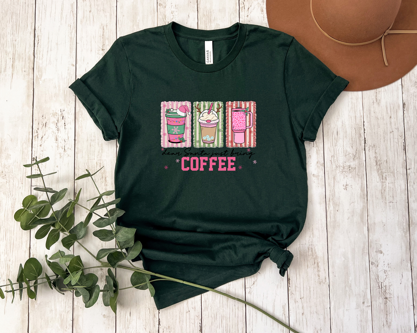 *NEW* DEAR SANTA JUST BRING COFFEE SHIRT