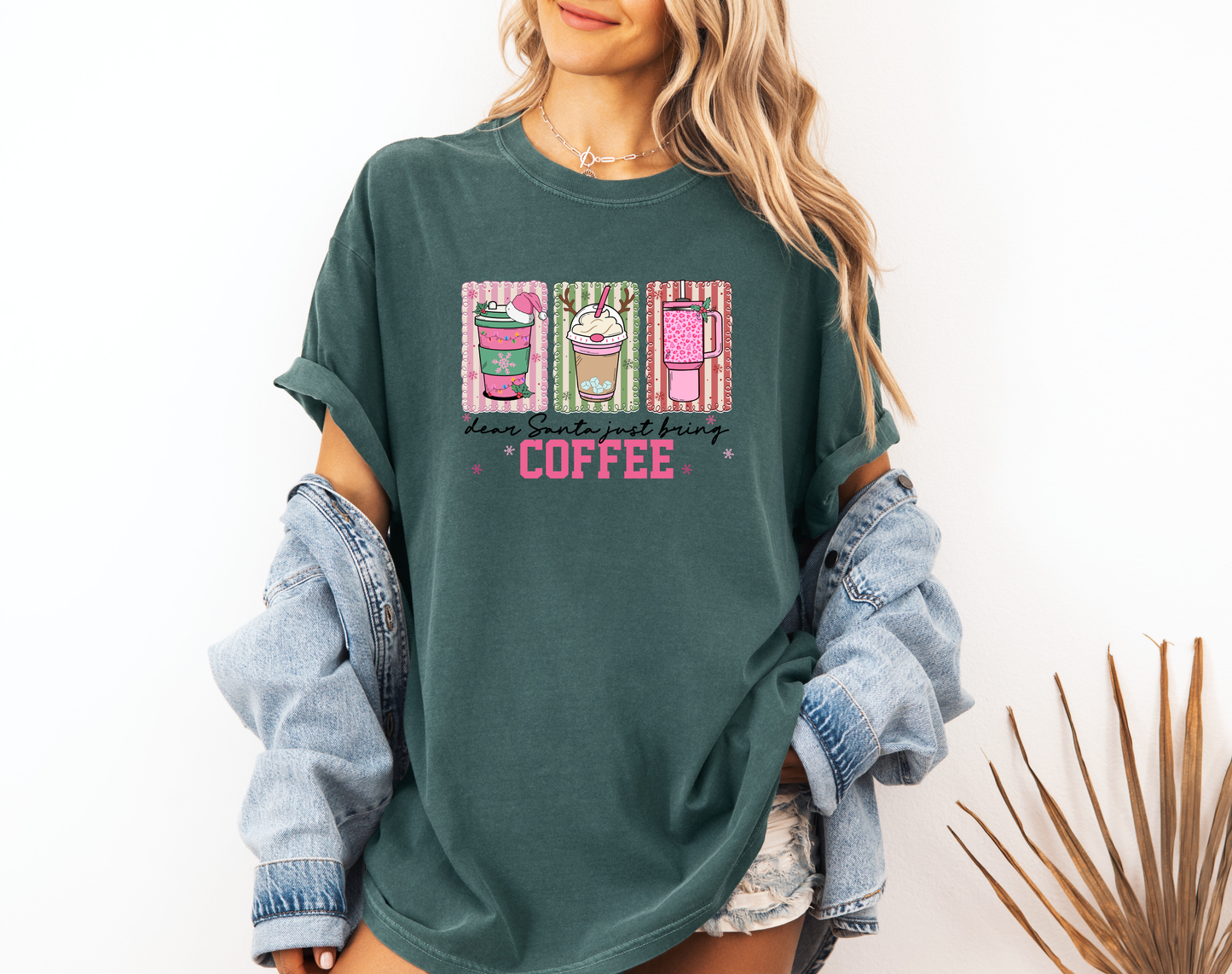 *NEW* DEAR SANTA JUST BRING COFFEE CC SHIRT