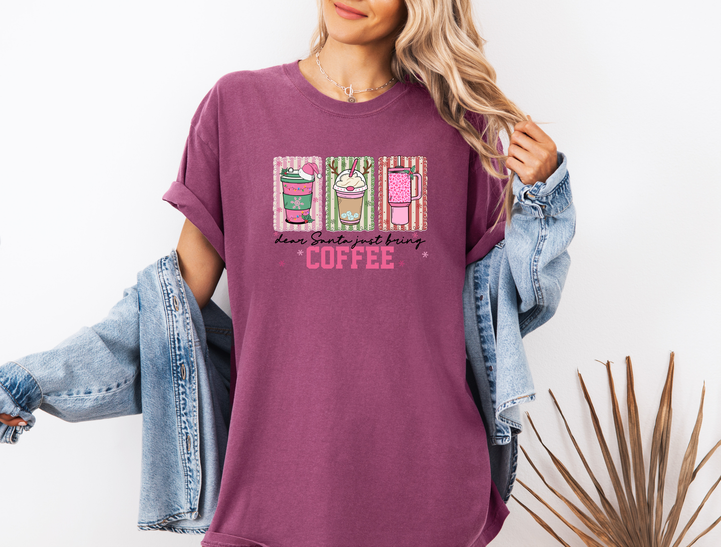 *NEW* DEAR SANTA JUST BRING COFFEE CC SHIRT
