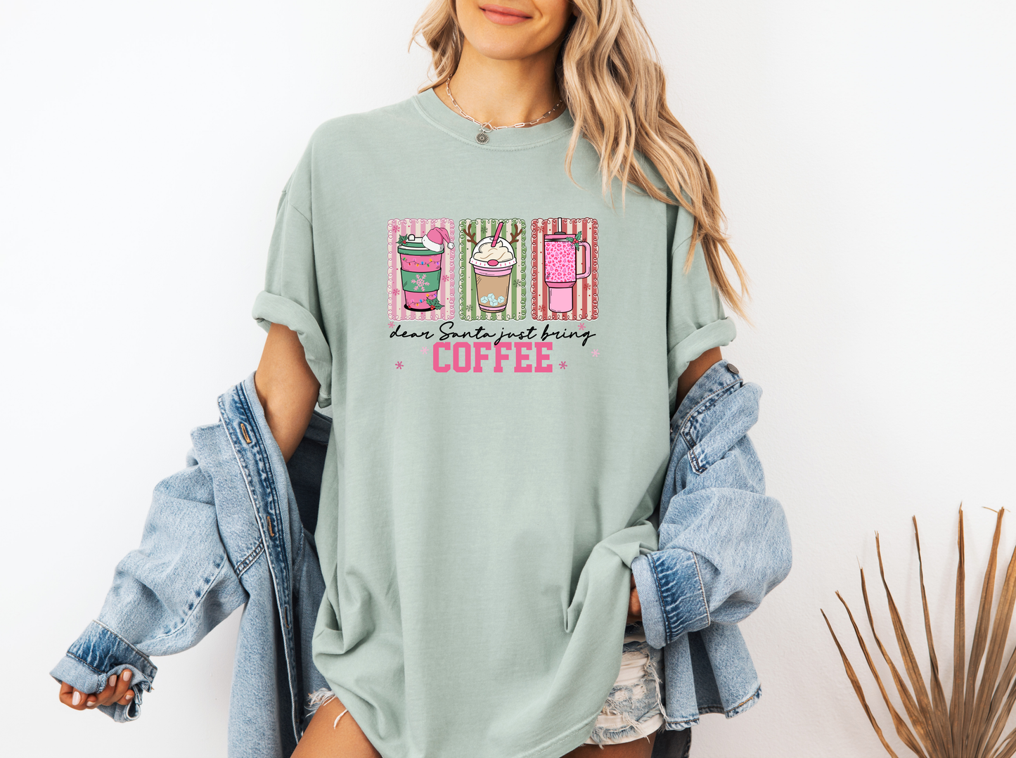 *NEW* DEAR SANTA JUST BRING COFFEE CC SHIRT