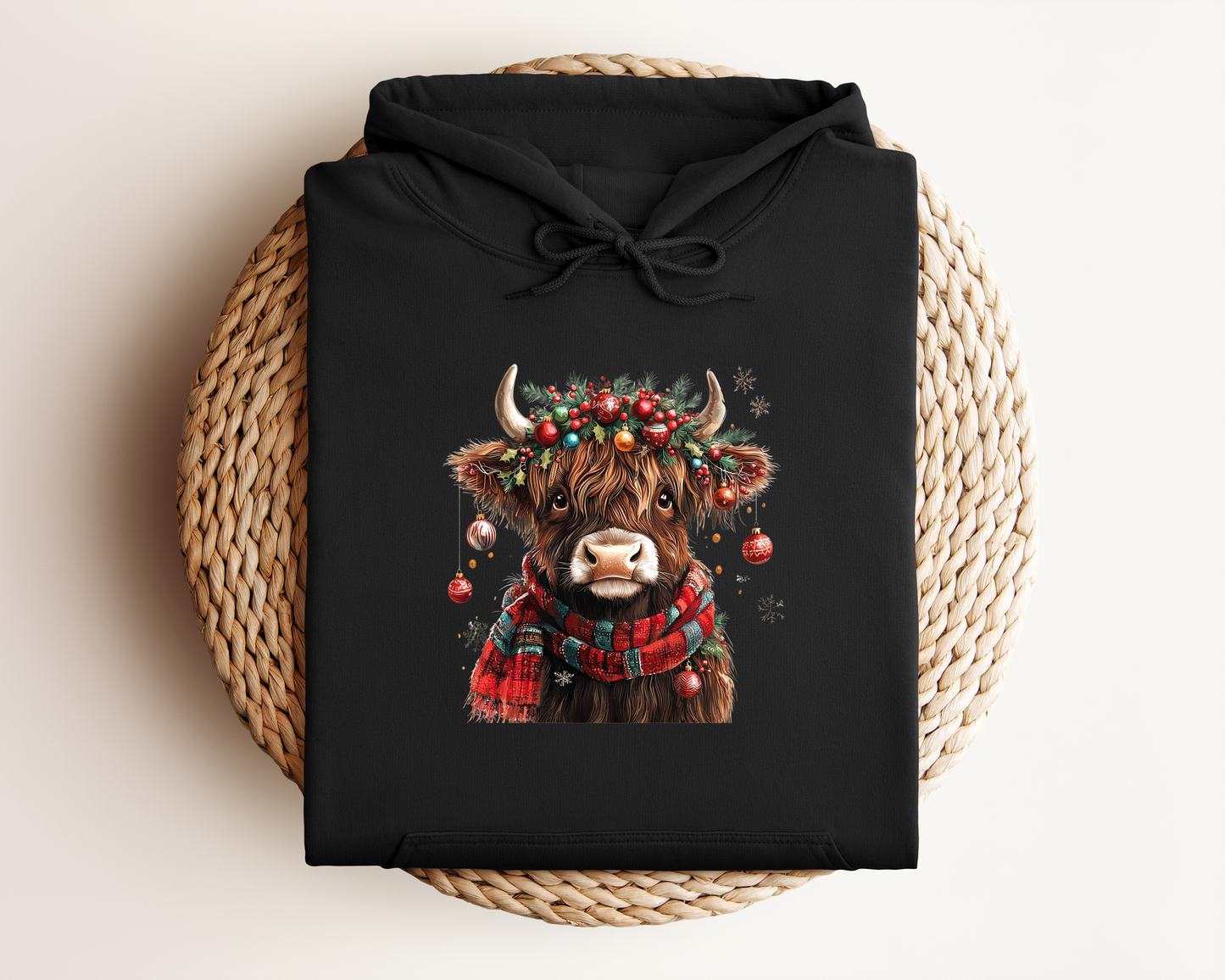 *NEW* CHRISTMAS HIGHLAND COW HOODIE