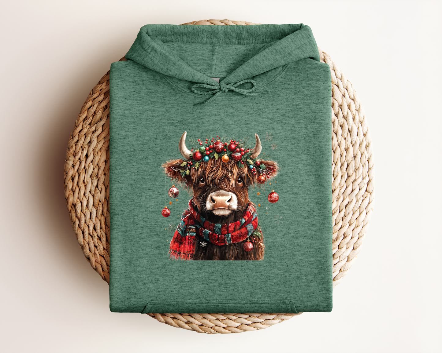 *NEW* CHRISTMAS HIGHLAND COW HOODIE