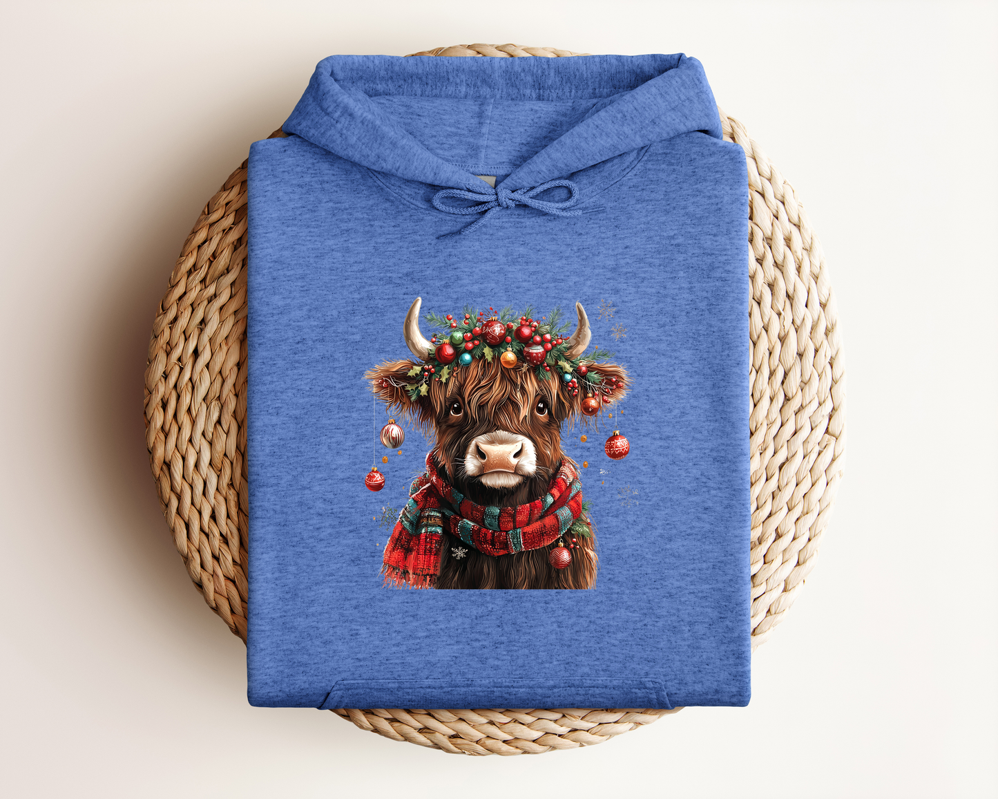 *NEW* CHRISTMAS HIGHLAND COW HOODIE
