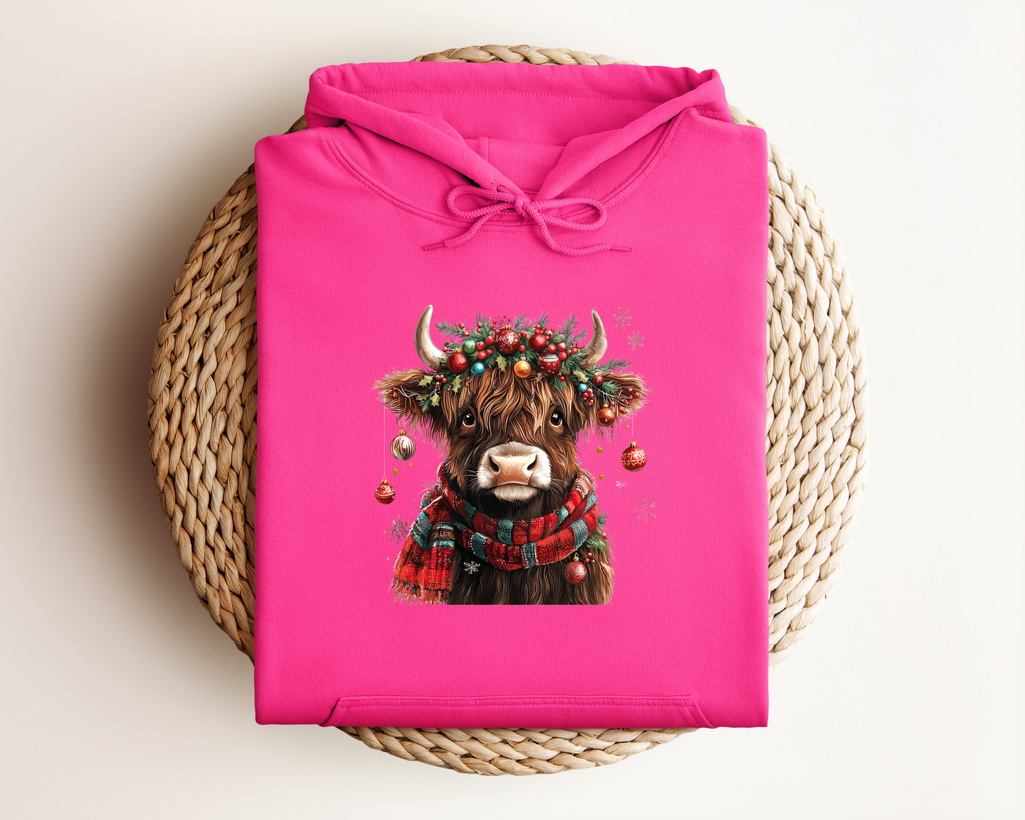 *NEW* CHRISTMAS HIGHLAND COW HOODIE
