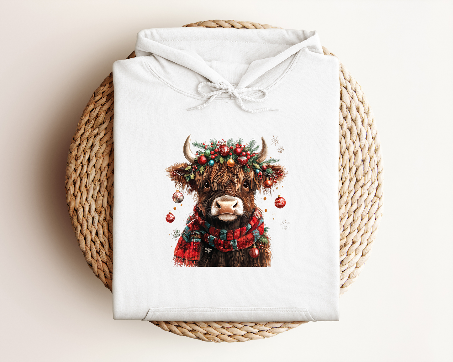 *NEW* CHRISTMAS HIGHLAND COW HOODIE