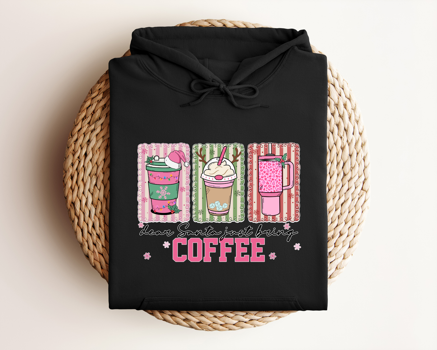 *NEW* DEAR SANTA JUST BRING COFFEE HOODIE