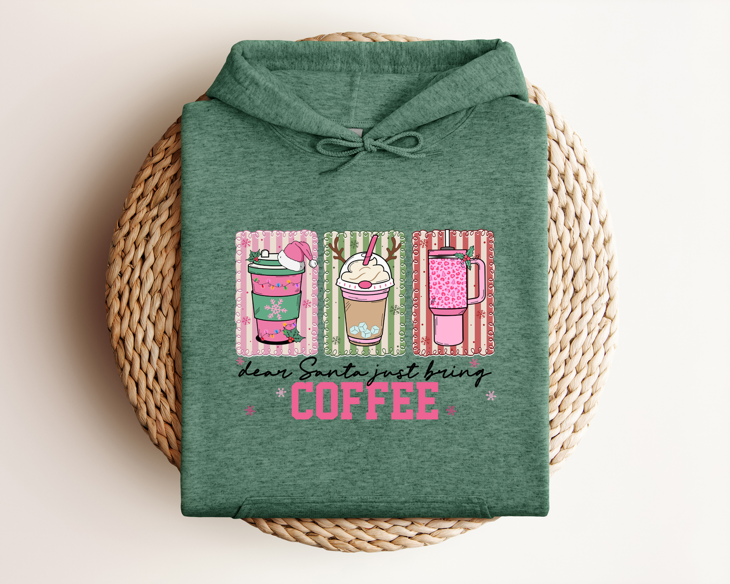 *NEW* DEAR SANTA JUST BRING COFFEE HOODIE