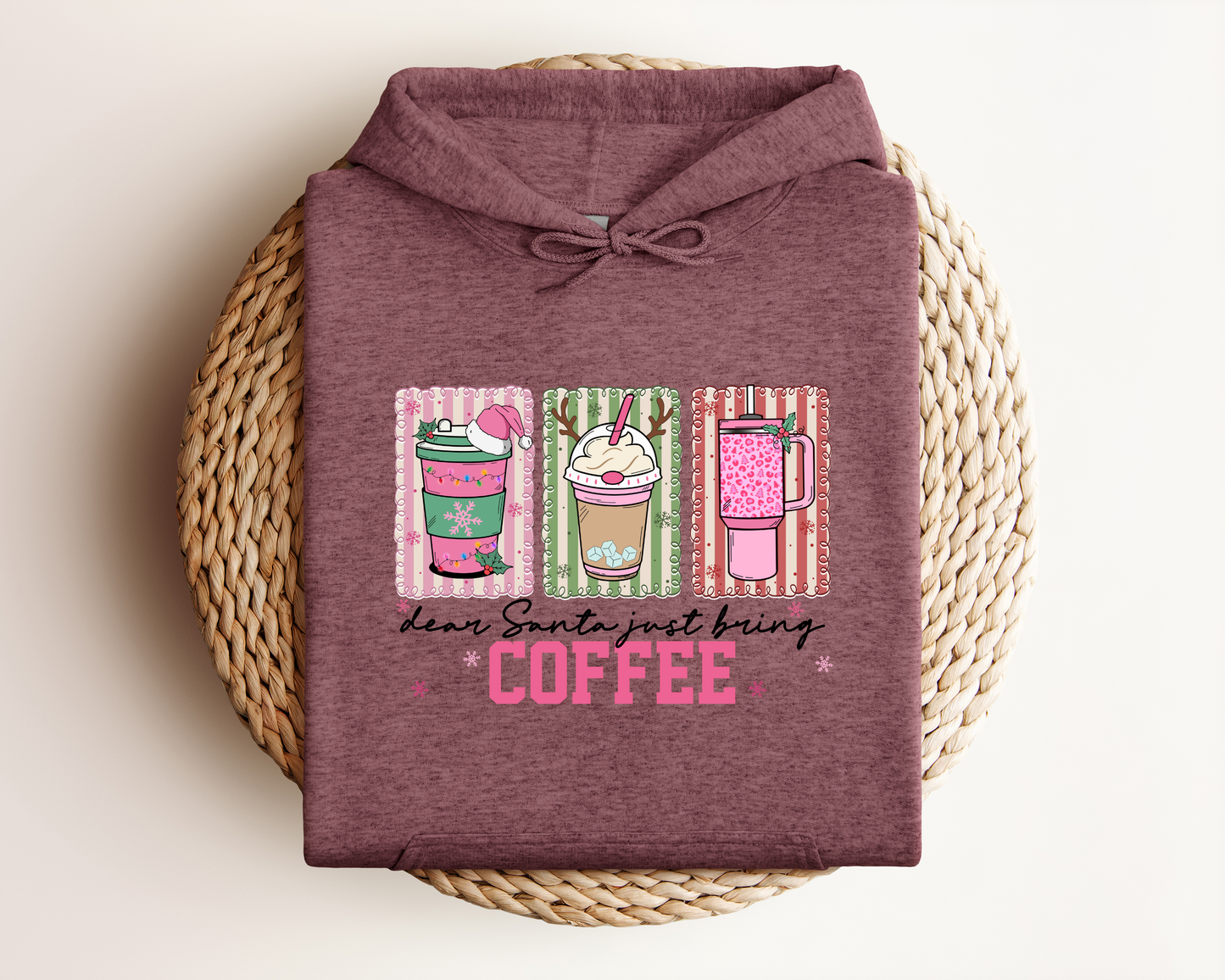 *NEW* DEAR SANTA JUST BRING COFFEE HOODIE