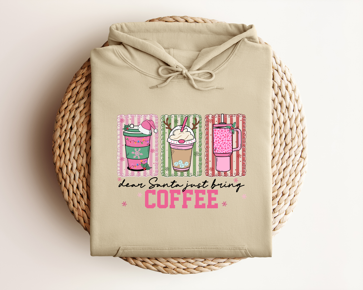 *NEW* DEAR SANTA JUST BRING COFFEE HOODIE