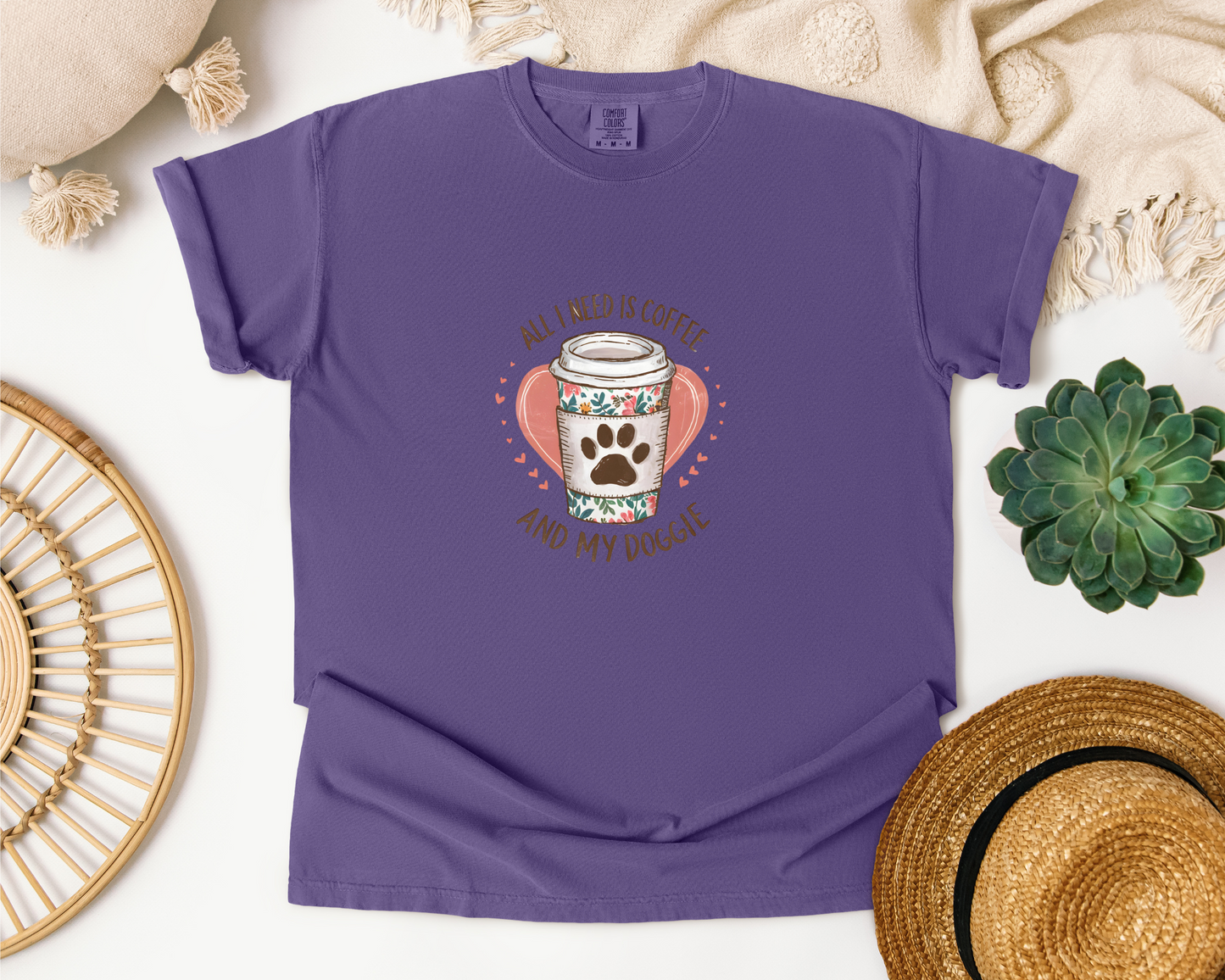 ALL I NEED IS COFFEE AND MY DOGGIE CC SHIRT