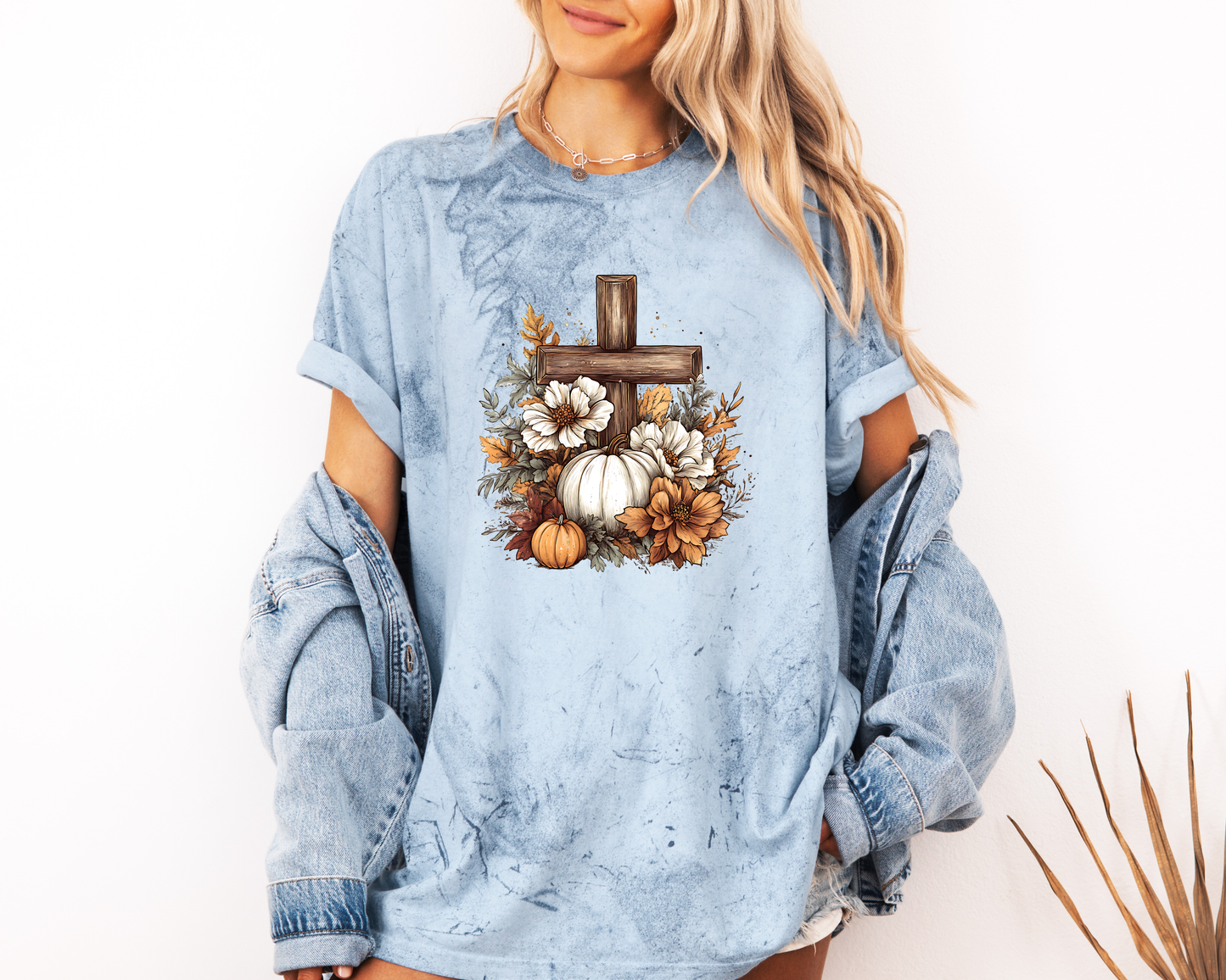 *NEW* RUSTIC FLORAL PUMPKIN CROSS CC SHIRT