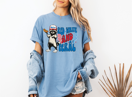 Red White and Feral CC shirt