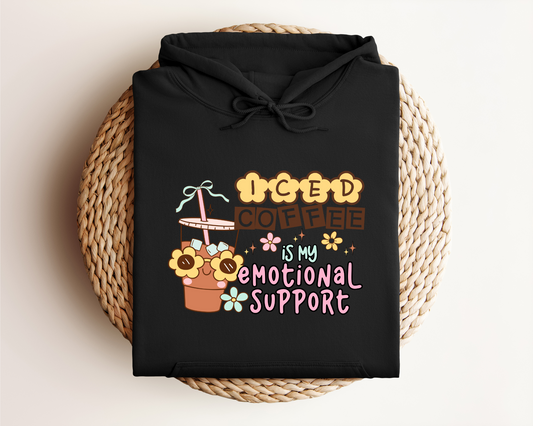 EMOTIONAL SUPPORT ICED COFFEE HOODIE