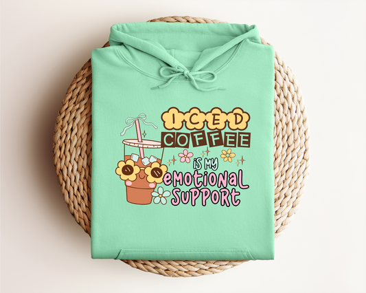 EMOTIONAL SUPPORT ICED COFFEE HOODIE