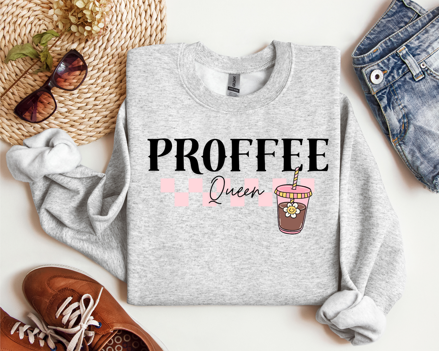 NEW PROFFEE QUEEN CHECKERED CREW