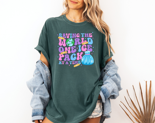 SAVING THE WORLD ONE ICE PACK AT A TIME CC SHIRT