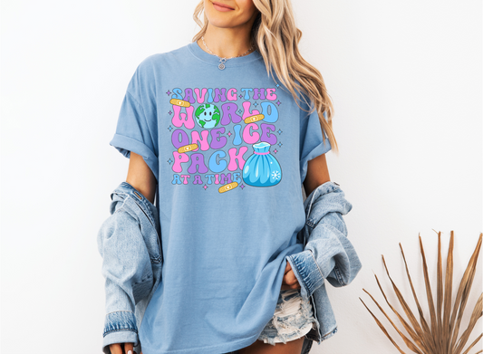 SAVING THE WORLD ONE ICE PACK AT A TIME CC SHIRT