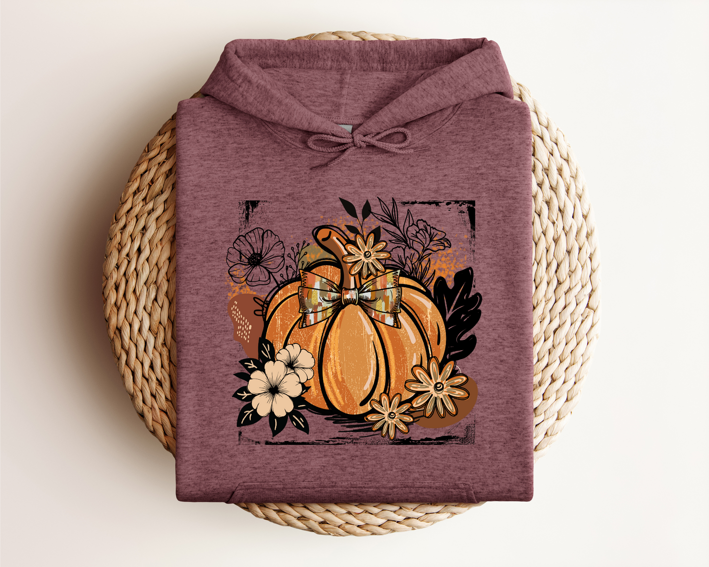 FALL PUMPKIN BOHO VINTAGE HOODIE
