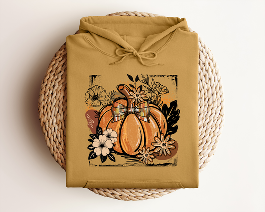 FALL PUMPKIN BOHO VINTAGE HOODIE