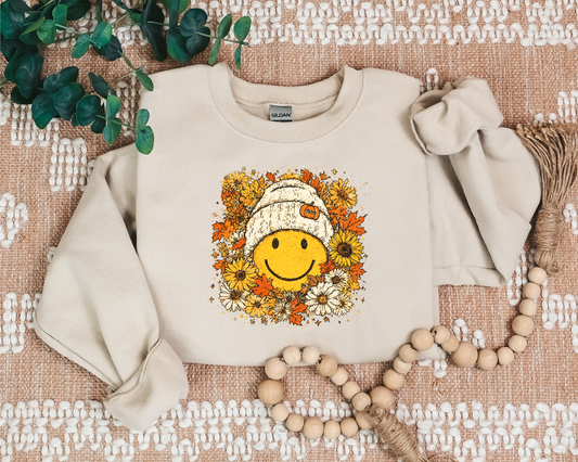FLORAL FALL SMILEY CREW