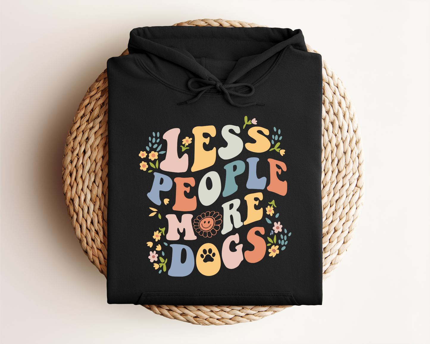 LESS PEOPLE MORE DOGS HOODIE